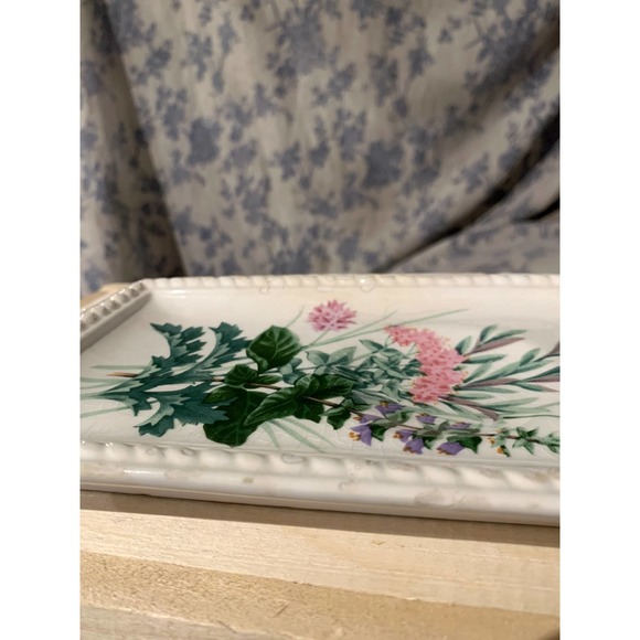 Ceramic 1990s Avon Spoon Rest Plate with Wall HangingHook - Picture 6 of 11